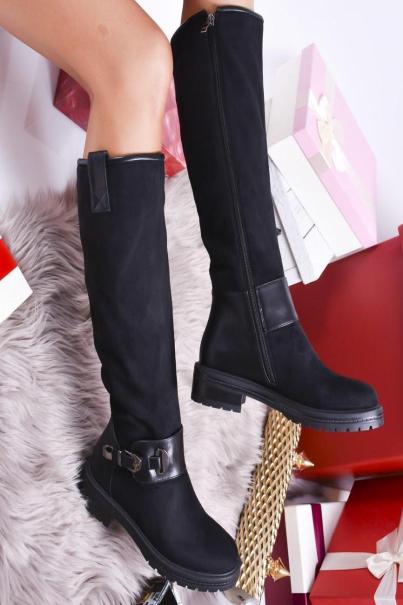 Дамски ежедневни ботуши черни