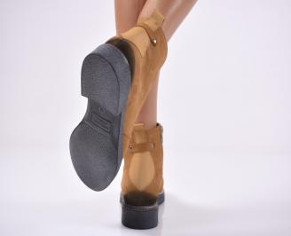 Дамски ежедневни боти естествен набук кафяви 3