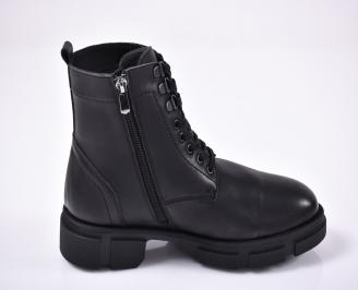 Мъжки боти естествена кожа черни 3