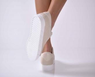 Дамски сникърси бежoви EOBUVKIBG 3