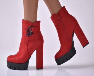 Дамски елеганти боти червен EOBUVKIBG