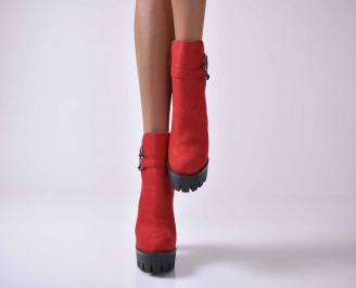 Дамски елеганти боти червен EOBUVKIBG