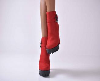 Дамски елеганти боти червен EOBUVKIBG