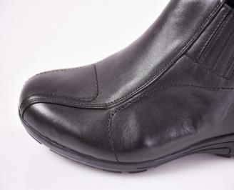 Мъжки  боти естествена кожа черни EOBUVKIBG