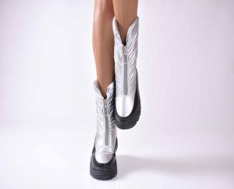 Дамски апрески сребристи  EOBUVKIBG