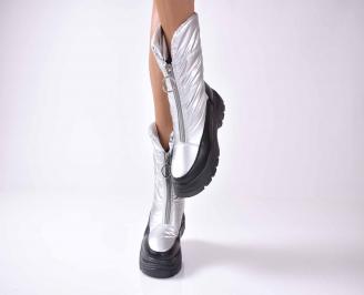 Дамски апрески сребристи  EOBUVKIBG