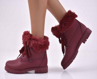 Дамски ежедневни боти бордо  EOBUVKIBG