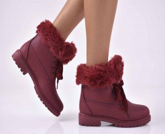 Дамски ежедневни боти бордо  EOBUVKIBG