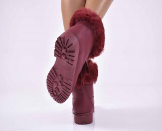 Дамски ежедневни боти бордо  EOBUVKIBG 3