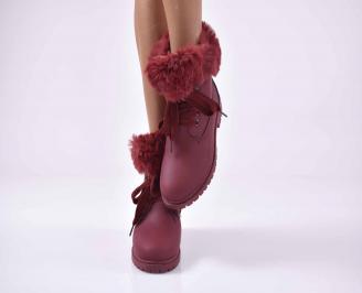 Дамски ежедневни боти бордо  EOBUVKIBG