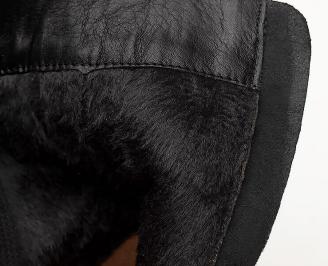 Дамски ежедневни боти естествена кожа сини EOBUVKIBG