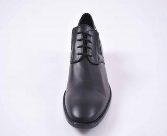 Мъжки официални обувки естествена кожа черни