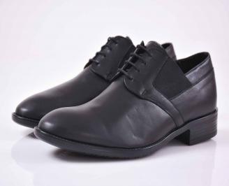 Мъжки официални обувки естествена кожа черни