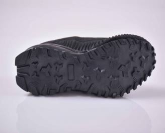 Мъжки маратонки текстил черни EOBUVKIBG