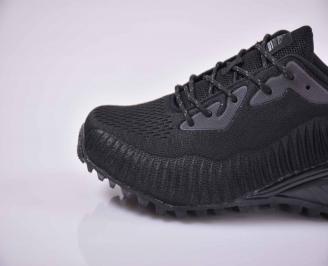 Мъжки маратонки текстил черни EOBUVKIBG