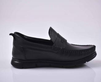 Мъжки ежедневни обувки естествена кожа черни EOBUVKIBG 3