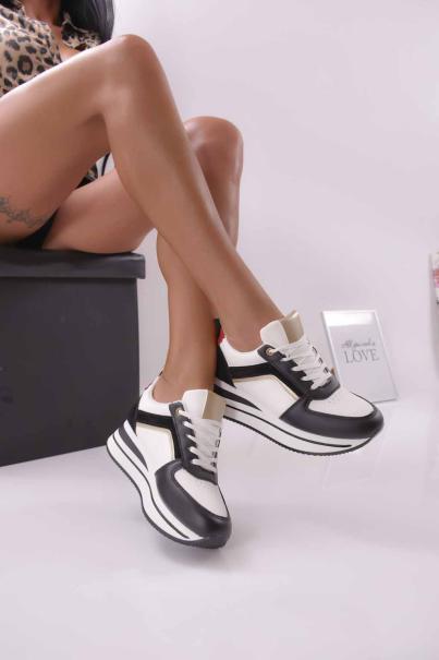 Дамски обувки на платформа бели  EOBUVKIBG