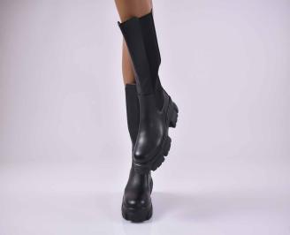 Дамски ежедневни ботуши черни  EOBUVKIBG