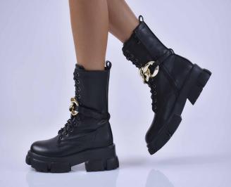 Дамски ежедневни боти черни  EOBUVKIBG