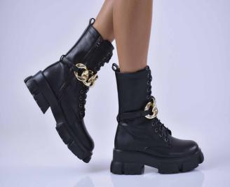 Дамски ежедневни боти черни  EOBUVKIBG