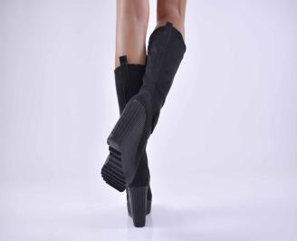 Дамски  ботуши  на платформа черни  EOBUVKIBG 3