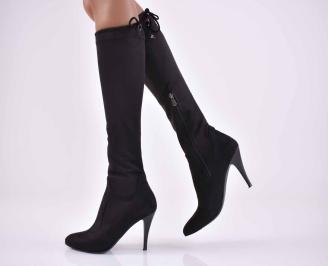 Дамски елегантни ботуши черни  EOBUVKIBG