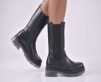 Дамски ежедневни боти черни  EOBUVKIBG