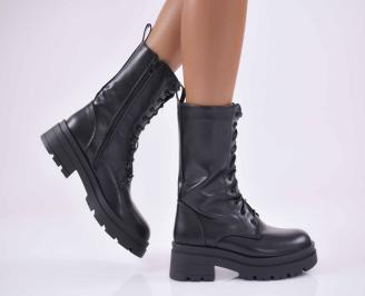 Дамски ежедневни боти черни  EOBUVKIBG