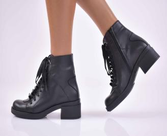 Дамски  боти  естествена кожа черни  EOBUVKIBG