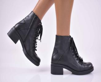 Дамски  боти  естествена кожа черни  EOBUVKIBG