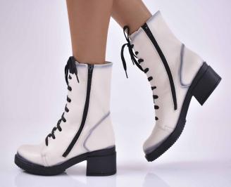 Дамски  ботуши  естествена кожа бежови EOBUVKIBG