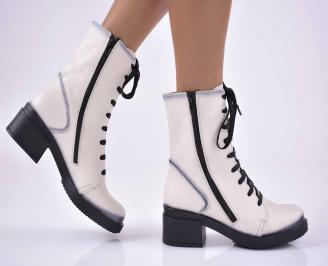 Дамски  ботуши  естествена кожа бежови EOBUVKIBG