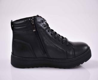 Мъжки LeeCooper  естествена кожа черни EOBUVKIBG 3