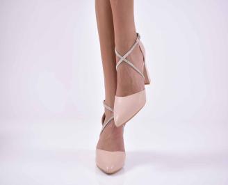 Дамски елегантни сандали бежови EOBUVKIBG