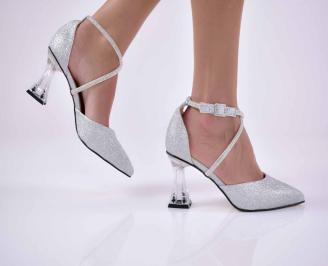 Дамски елегантни сандали Гигант сребристи EOBUVKIBG