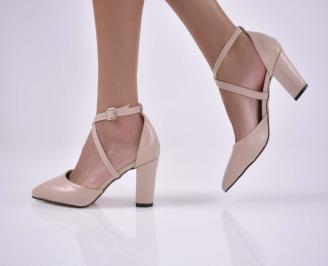 Дамски елегантни сандали бежови EOBUVKIBG