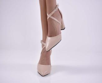 Дамски елегантни сандали бежови EOBUVKIBG