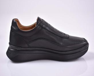 Мъжки спортни обувки естествена кожа черни EOBUVKIBG 3