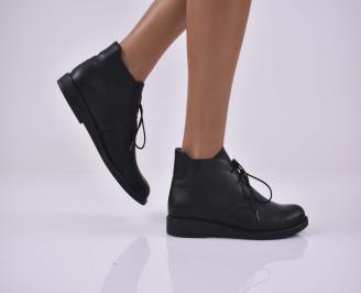 Дамски боти естествена кожа черни EOBUVKIBG