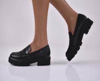 Дамски лоуфъри ортопедична стелка черни EOBUVKIBG