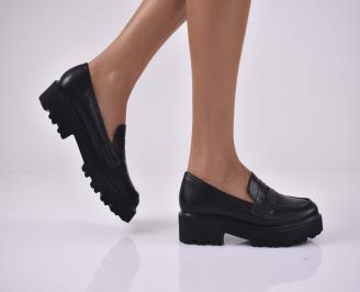 Дамски лоуфъри ортопедична стелка черни EOBUVKIBG