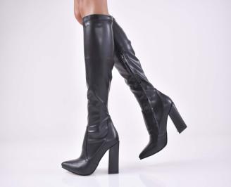 Дамски елегантни ботуши черни EOBUVKIBG