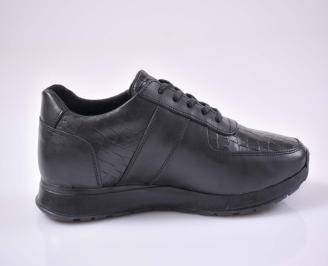 Мъжки спортни обувки естествена кожа черни  EOBUVKIBG 3