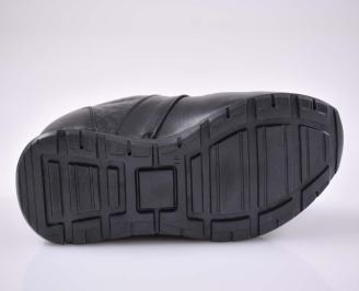 Мъжки спортни обувки естествена кожа черни  EOBUVKIBG