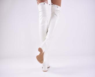 Дамски  елегантни   ботуши бели  EOBUVKIBG 3