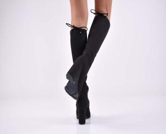 Дамски  елегантни   ботуши черни  EOBUVKIBG 3