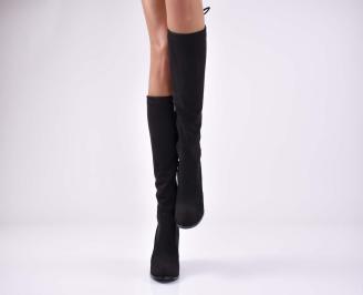 Дамски  елегантни   ботуши черни  EOBUVKIBG