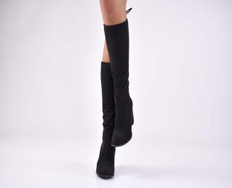 Дамски  елегантни   ботуши черни  EOBUVKIBG