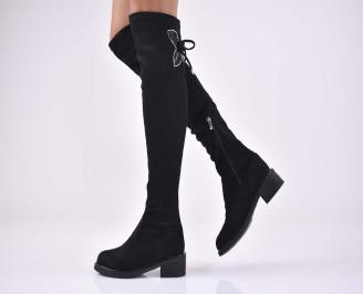 Дамски чизми черни EOBUVKIBG