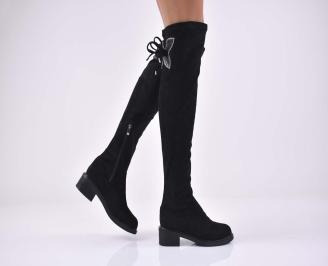 Дамски чизми черни EOBUVKIBG